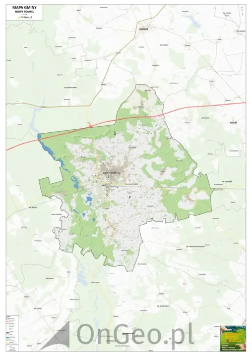 Mapa gminy Nowy Tomyśl